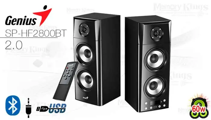 2.0 GENIUS SP-HF2800BT (60w) BLACK Bluetooth