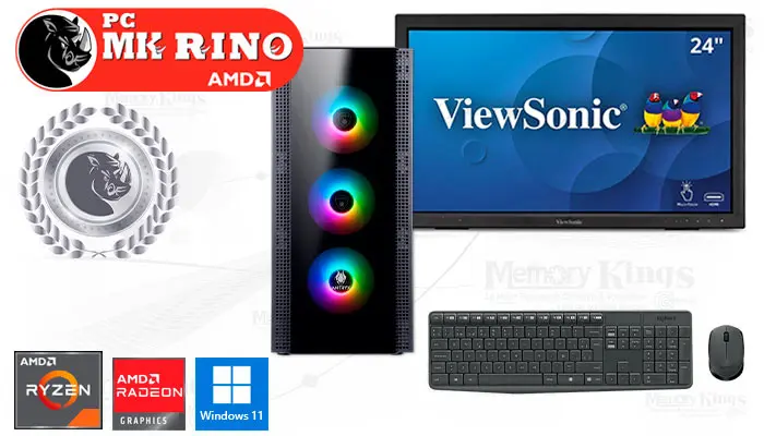 PC Ryzen 5 8600G Mk Rino RX-260 16|500|24 Graficos Radeon, W11HOME, con Pantalla Tactil