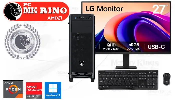 PC Ryzen 7 9700X Mk Rino RX-380 16|1TB|27 Graficos Radeon, W11HOME