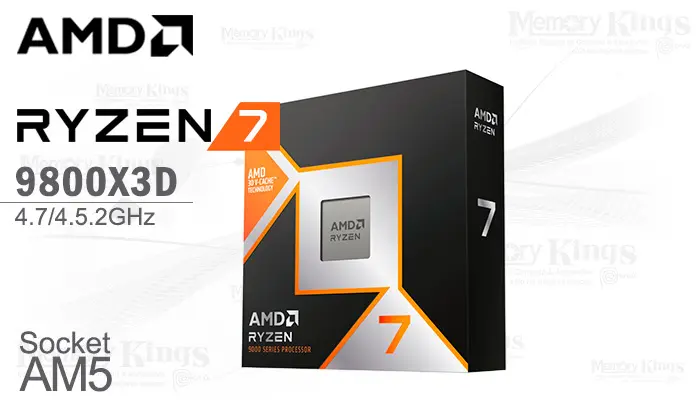 Ryzen 7 9800X3D 4.7|5.2GHz 96MB AM5, Graficos Radeon