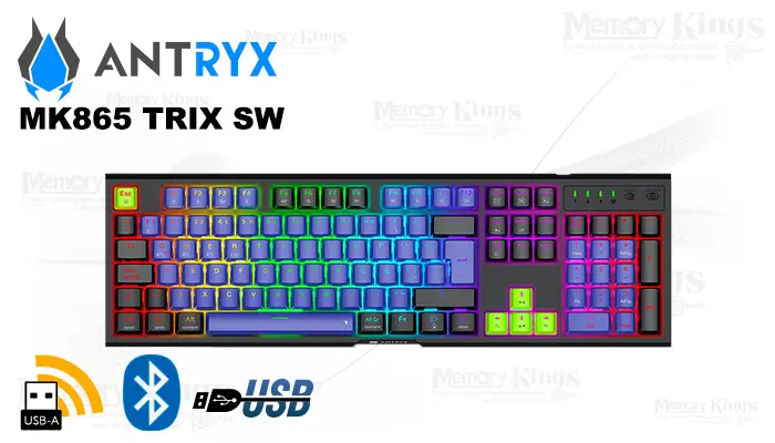 Antryx Gaming MK-865 Trix SW-RED RGB Mecanico