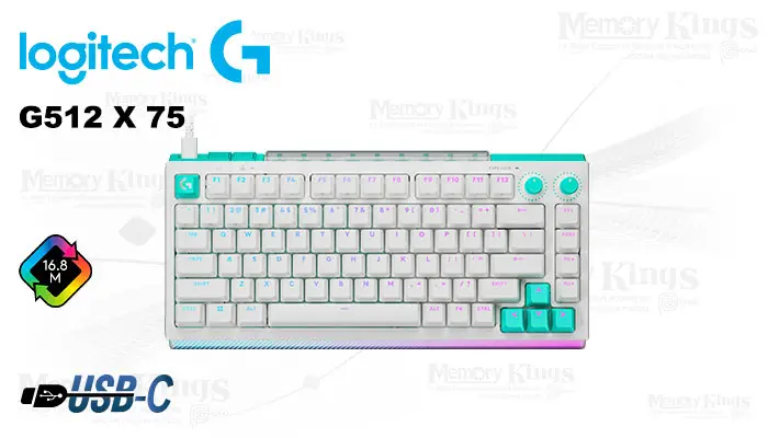 Logitech Gaming G512 X 75 RGB White USB-C Mecanico
