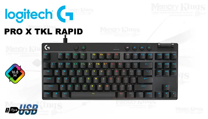 Logitech Gaming Pro X Tkl Rapid Black