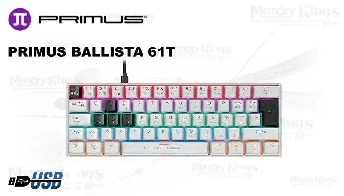 Gaming Primus Ballista 61T SW-RED Tkl Mecanico White