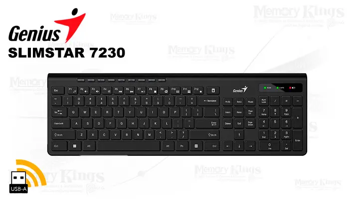 Genius Slimstar 7230 Wireless Black