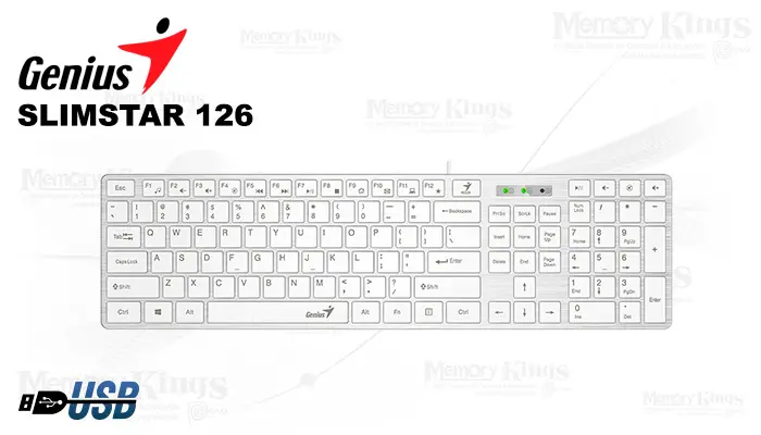 Genius Smart Slimstar 126 White USB