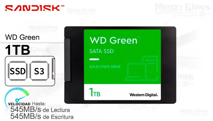 Unidad SSD 2.5 SATA 1TB WD Green Sandisk
