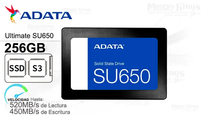 ADATA Unidad SSD 2.5 SATA 256GB Ultimate SU650