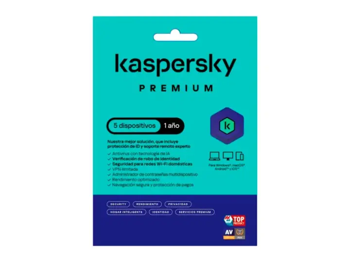 Antivirus Kaspersky Premium 5PC X 12 Meses Blister