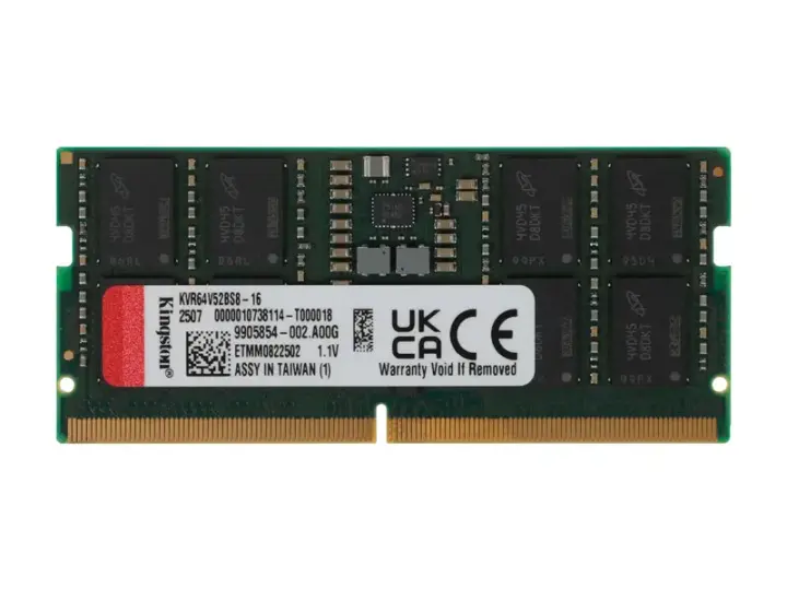 KINGSTON 16GB Kingston 6400MHz CL52 SODIMM (KVR64V52BS8-16)