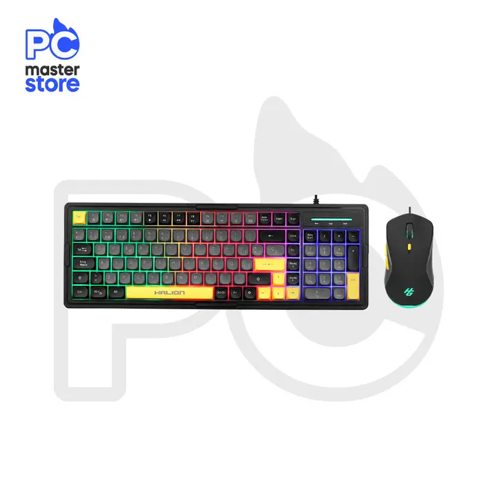 Halion Kit Gamer 2 en 1 Cobra K426C Tricolor Teclado y Mouse RGB 7200 DPI