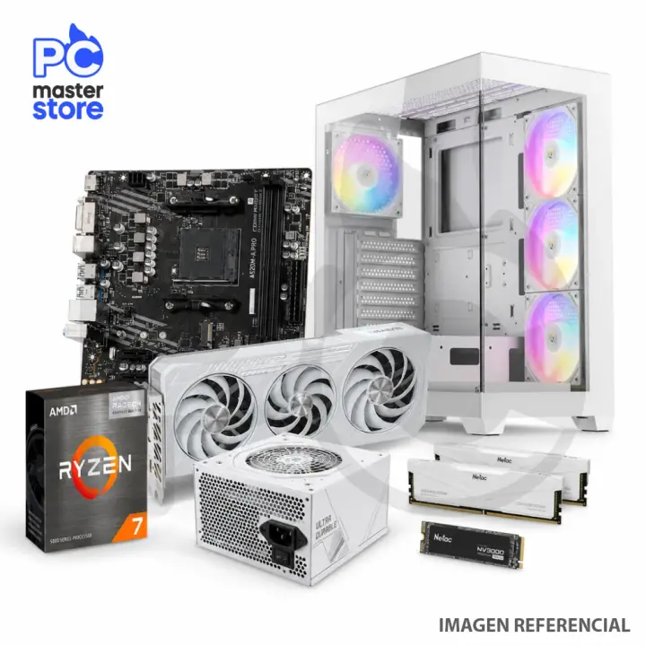 PC Gamer Ryzen 7 5700G RX 9060 XT 16GB White