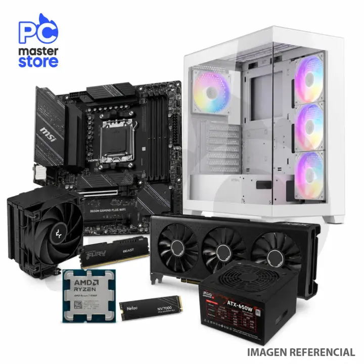 PC Gamer Ryzen 7 8700F RX 7600 XT 16GB