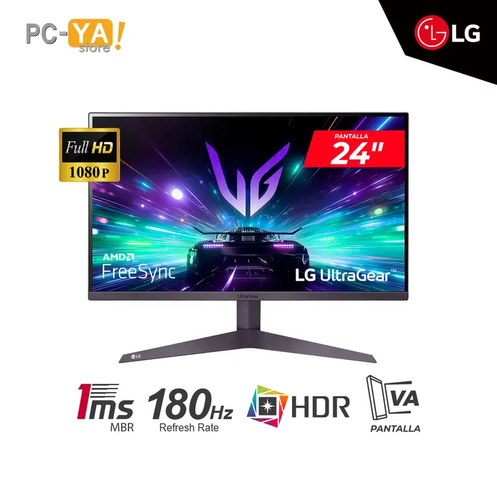 LG UltraGear 24GS50F-B 24" VA FHD 1920 X 1080 180Hz 1ms HDMI/DP FreeSync