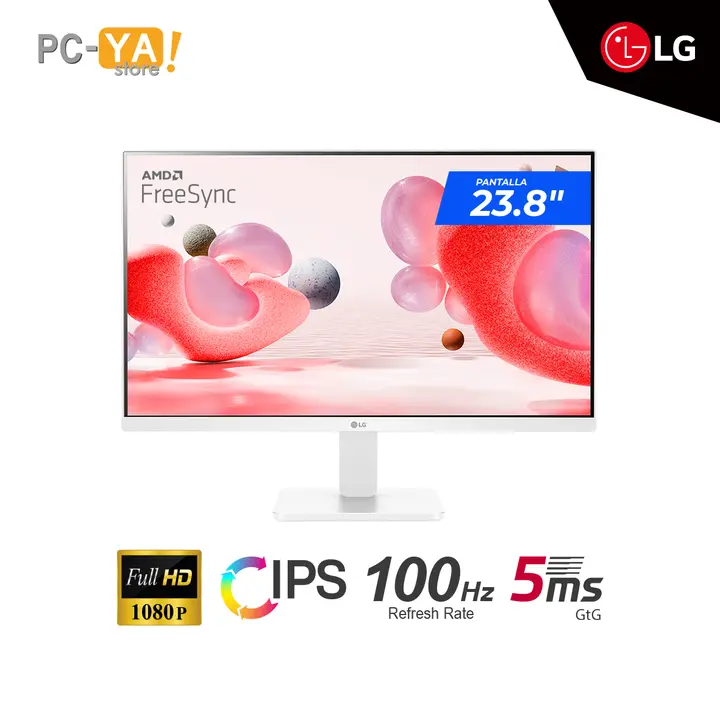 LG 24MR400-W 23.8" IPS FHD 1920 X 1080 100Hz 5ms FreeSync Blanco