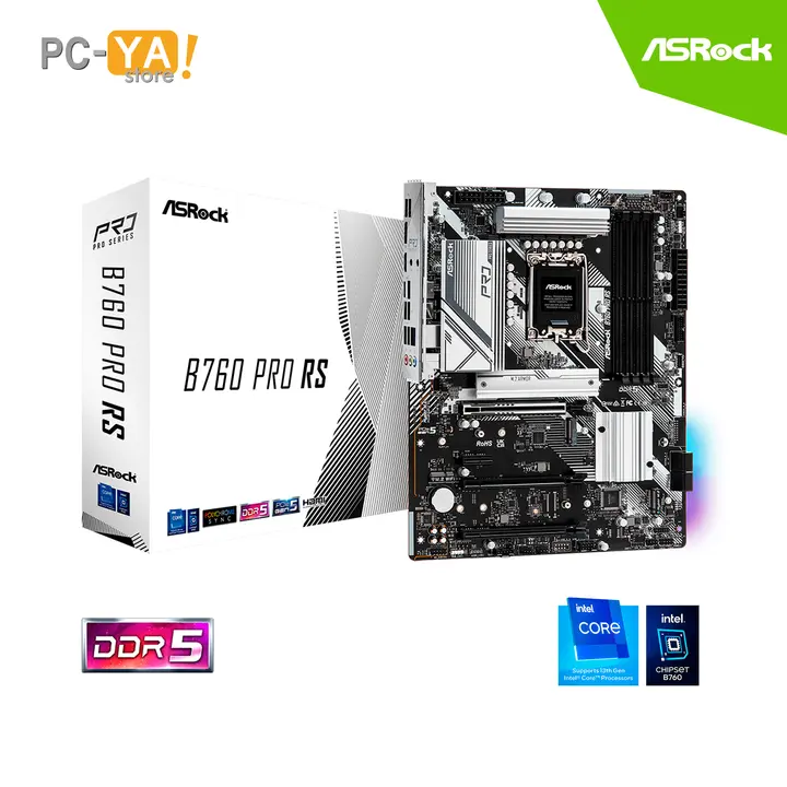 ASRock B760 Pro Rs LGA 1700 Soporta 13.ª y 12.ª generación 4DDR5 HDMI DP ATX