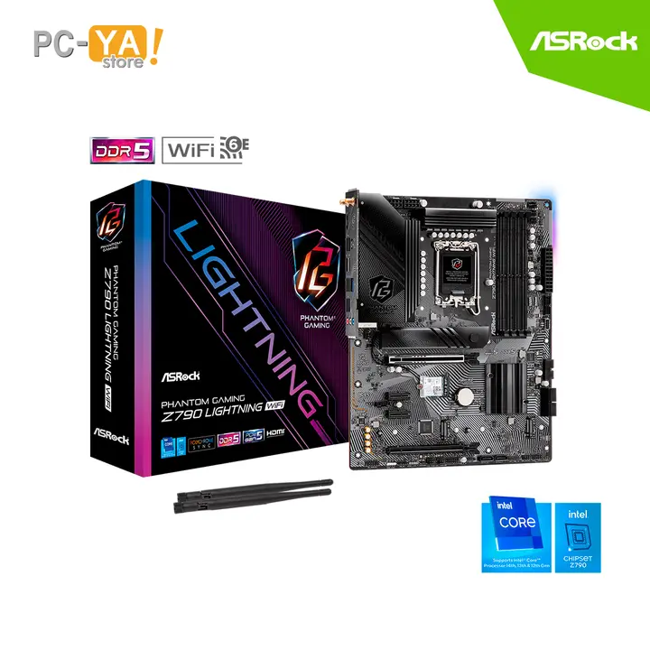 ASRock Z790 Phantom Gaming Lightning WIFI LGA 1700 4DDR5 PCIE GEN5 HDMI DP ATX