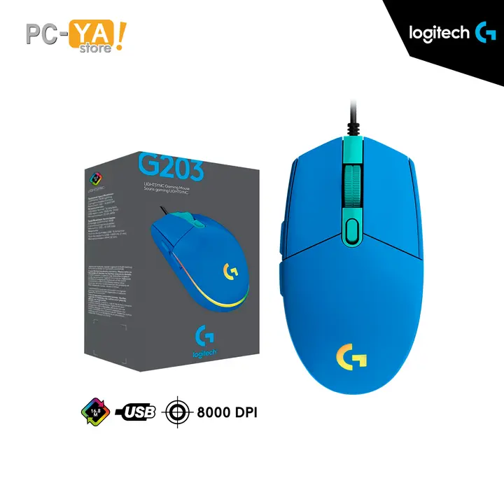Logitech G203 Lightsync Blue Gaming LED-RGB