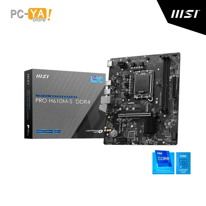 MSI Pro H610M-S DDR4 Chipset Intel H610 LGA1700 2DDR4 HDMI Micro ATX