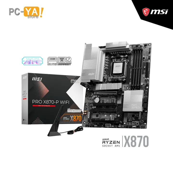 MSI Pro X870-P WIFI Chipset AMD X870 Socket AM5 4DDR5 256GB HDMI ATX