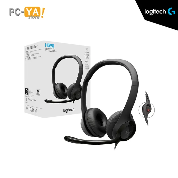 Logitech Auriculares C/MICROFONO H390 USB Black c/cancel Ruido