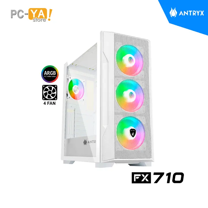 Antryx Fx 710 ARGB Fan X4 USB TIPO-C Blanco