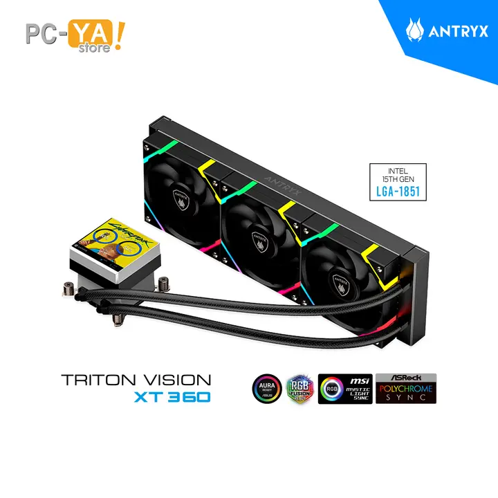 Antryx Sistema de Enfriamiento Liquido Triton Vision XT360 Black ARGB