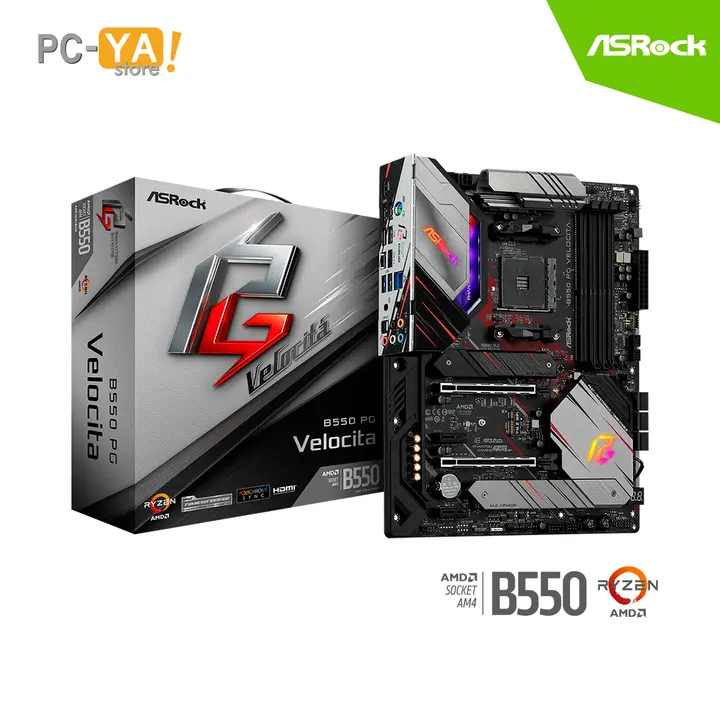 ASRock Phantom Gaming B550 Pg Velocita AM4 AMD 4DDR4 HDMI SATA 6GB/S ATX