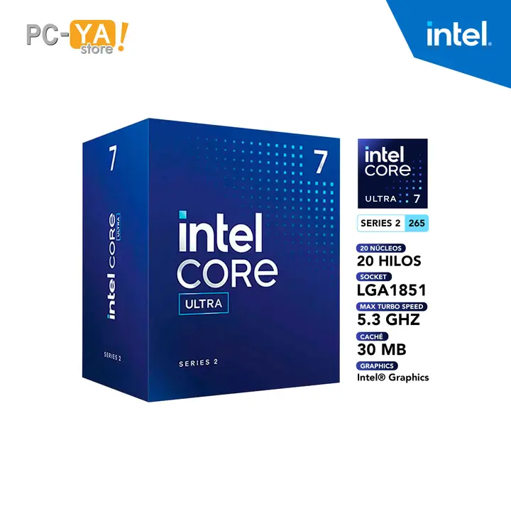 Intel Core Ultra 7 265 2.40/5.30GHz 30 Mb Smart Caché, LGA1851
