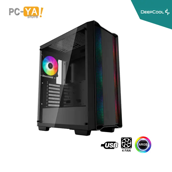 DeepCool CC560 S/FUENTE Vidrio Templado LED Black