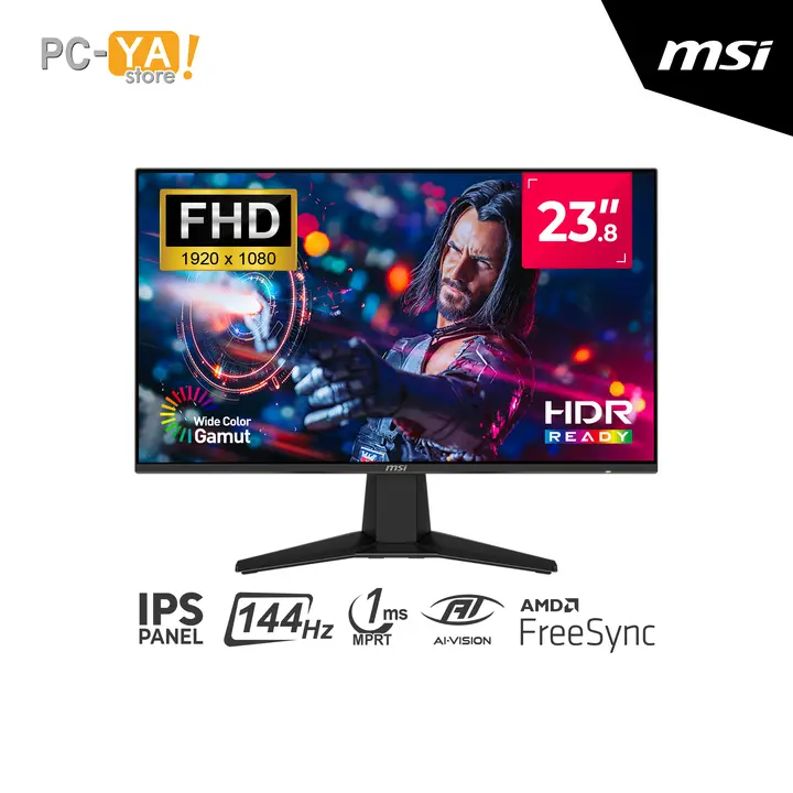 MSI Plano G242L E14 23.8" FHD IPS 1920 X 1080 HDMI DP 144 Hz 1Ms, Color Negro