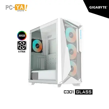 Gigabyte C301 Glass Blanco V2 Gaming S/Fuente LED-RGB Micro ATX