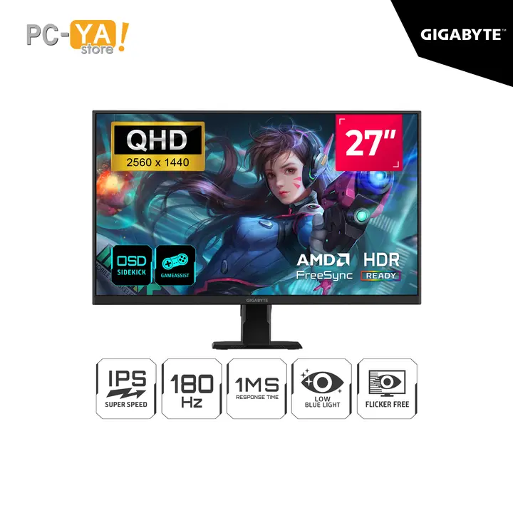 Gigabyte GS27QA 27" QHD 2560x1440 180HZ 1MS HDMI DP Freesync