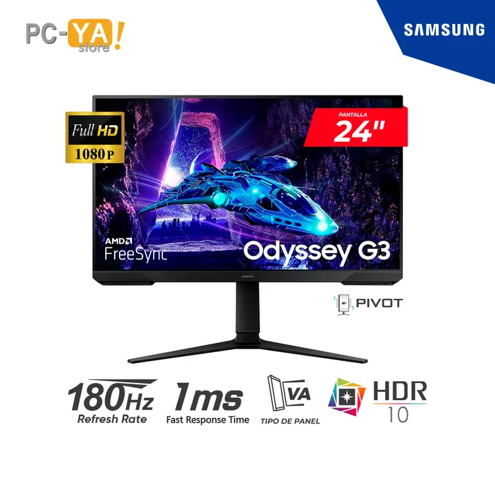Samsung Gaming Odyssey G3 24" VA FHD 180Hz 1ms FreeSync