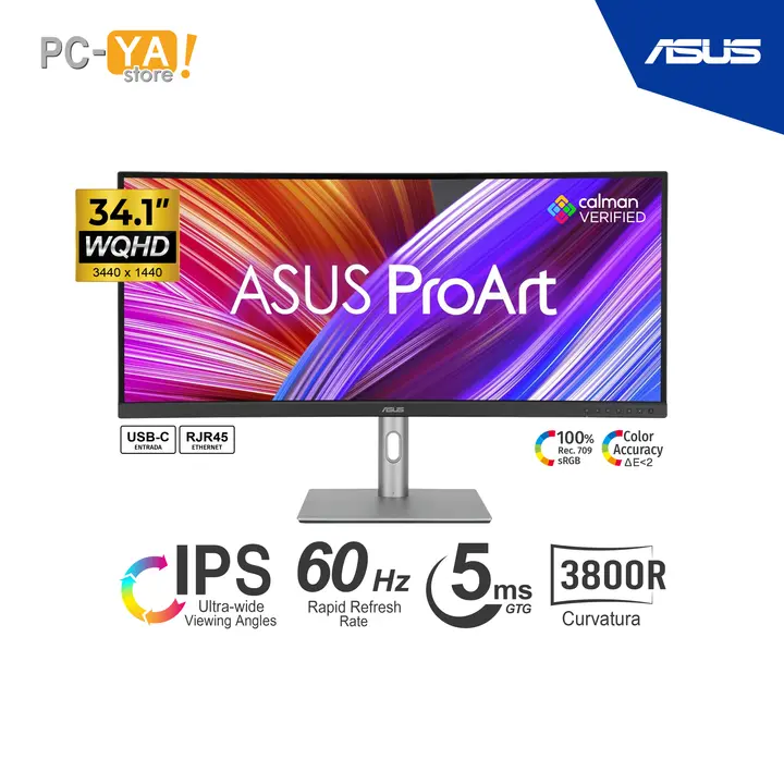 ASUS Proart PA34VCNV Curvo IPS 3440x1440 DisplayPort HDMI WQHD 60Hz 5ms