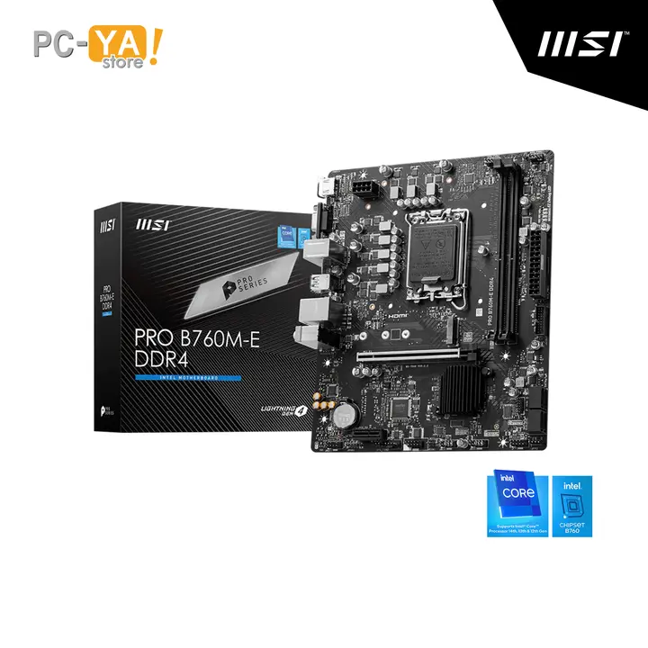 MSI Pro B760M-E DDR4 Chipset Intel B760 LGA1700 2DDR4 HDMI VGA Micro ATX.