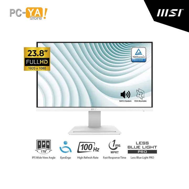 MSI Pro MP243XW 23.8" IPS FHD 1920 X 1080 100HZ 1MS Parlante Intergrado Blanco