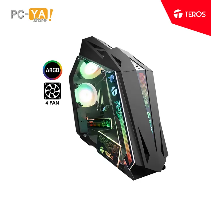 Teros Gamer TE-1314G Mid Tower USB 3.0 / 2.0 S/FUENTE Audio, Ventilador ARGB, Negro