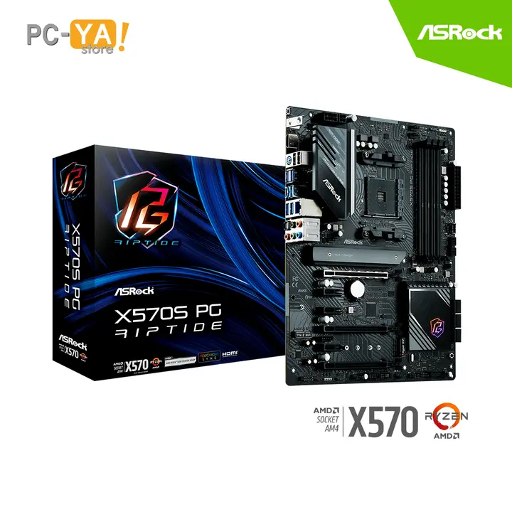 ASRock X570S Pg Riptide AMD AM4 Socket Ryzen 2000,3000,4000 G-5000 4DDR4 HDMI ATX