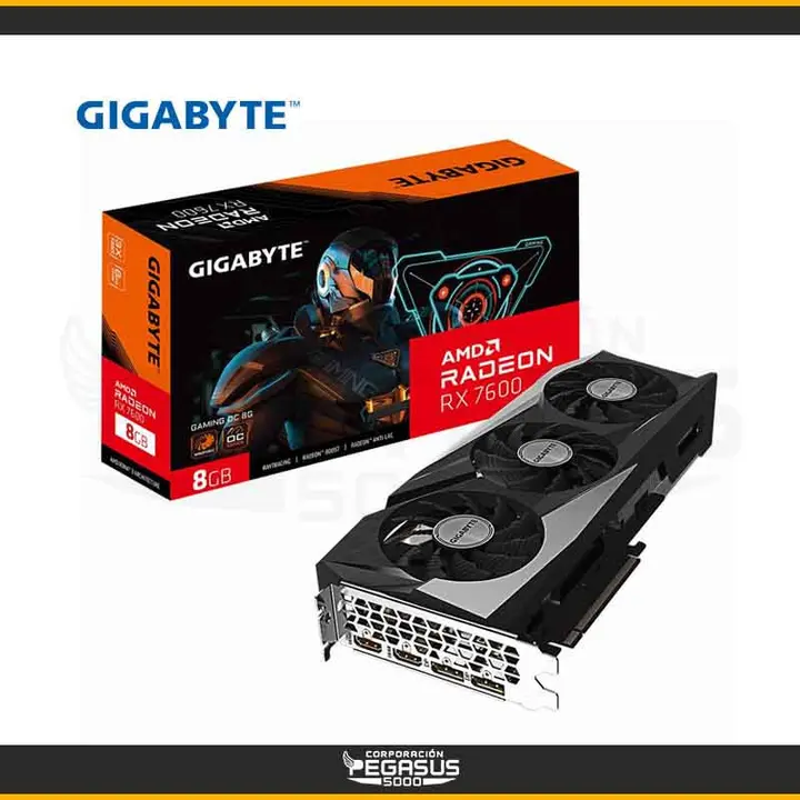 GIGABYTE AMD RADEON RX 7600 GAMING OC 8G 8GB 3X FANS GDDR6