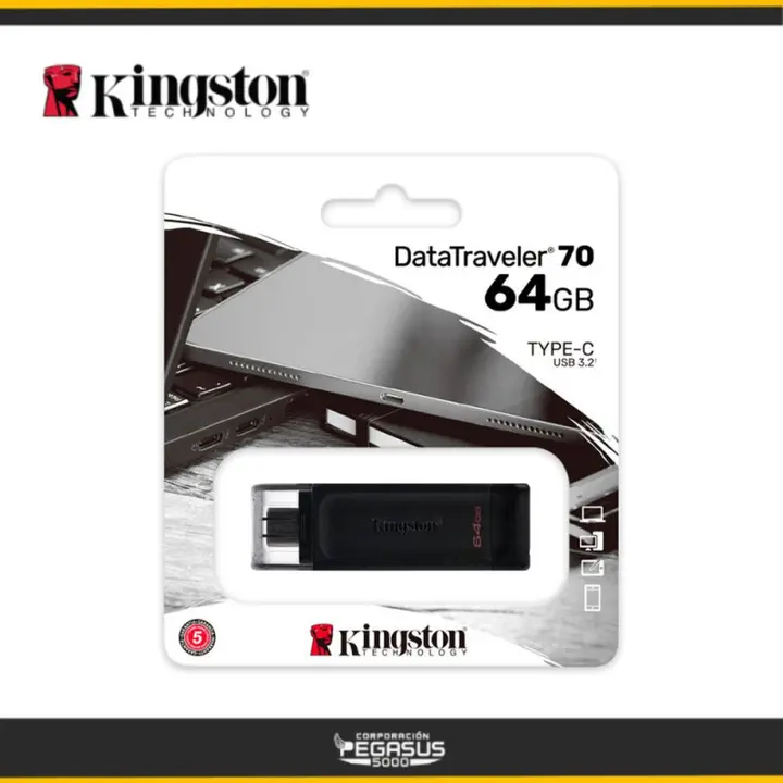 KINGSTON DATA TRAVELER 70 64GB USB-C 3.2 BLACK