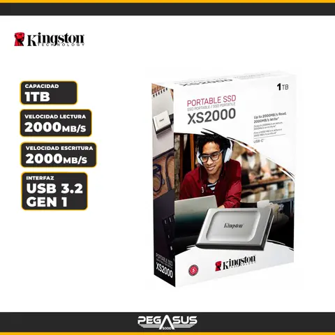 KINGSTON ALMACENAMIENTO SSD EXTERNO KINGSTON XS2000 1TB / USB 3.2 / GEN2 / TIPO-C