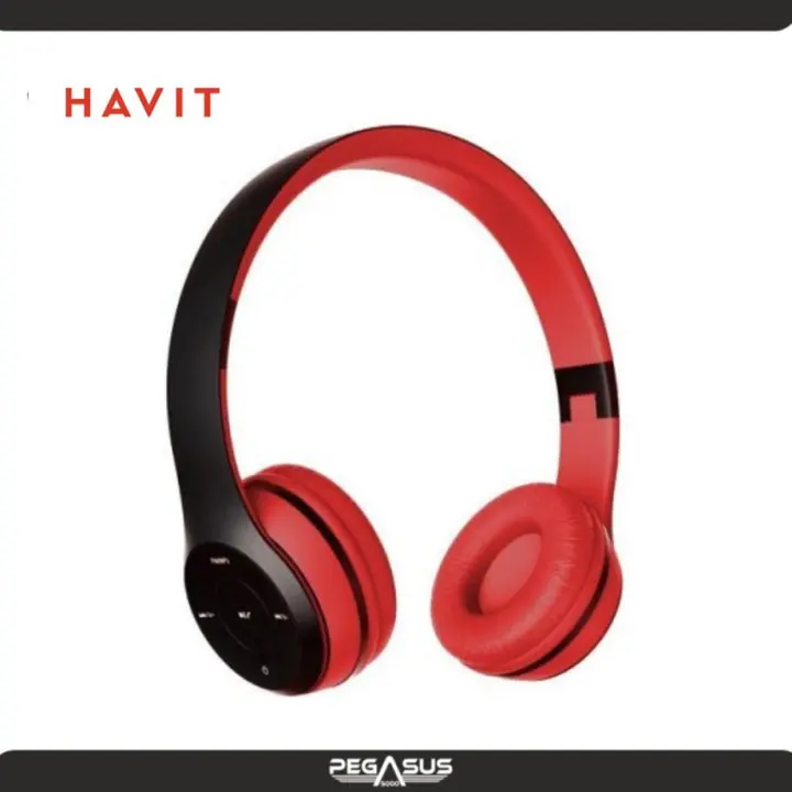 ESTEREO HAVIT HV-H2575BT NEGRO ROJO BLUETOOTH