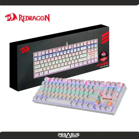 REDRAGON K552W-KR SP TECLADO REDRAGON KUMARA RAINBOW WHITE RED SWITCH