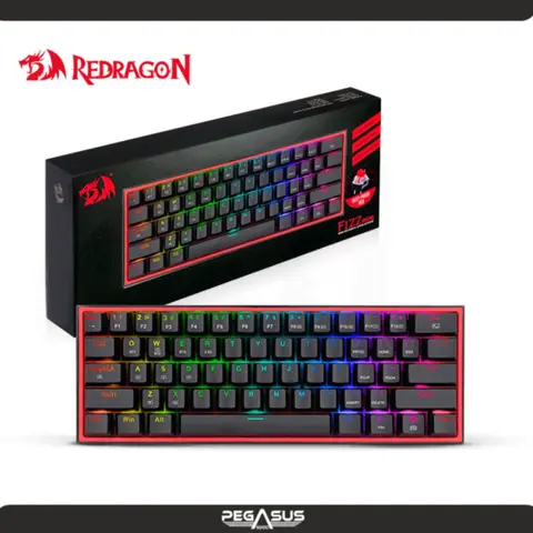 REDRAGON K616-RGB TECLADO REDRAGON FIZZ PRO BLACK WIRELESS RED SWITCH