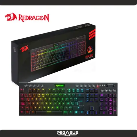 REDRAGON K619-RGB TECLADO REDRAGON HORUS FS BLACK RED SWITCH