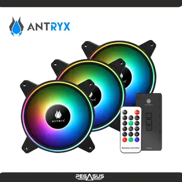 KIT ANTRY CHROME STORM SPECTRUM 310 ARGB 120MM X3 CONTROLADOR REMOTO