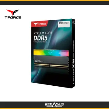 KIT DE MEMORIA RAM T-FORCE XTREEM ARGB BLACK 32GB (2X16GB) 7600MHZ DDR5 CL36