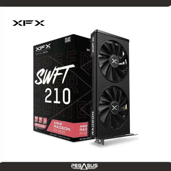 XFX SPEEDSTEER AMD RADEON RX 6600 SWFT 210 BLACK 8GB PCLE 4.0 GDDR6