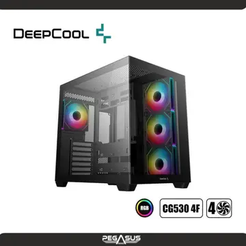 DEEPCOOL GAMER DEEPCOOL CG530 4F V/TEMPLADO LED ARGB SIN FUENTE BLACK